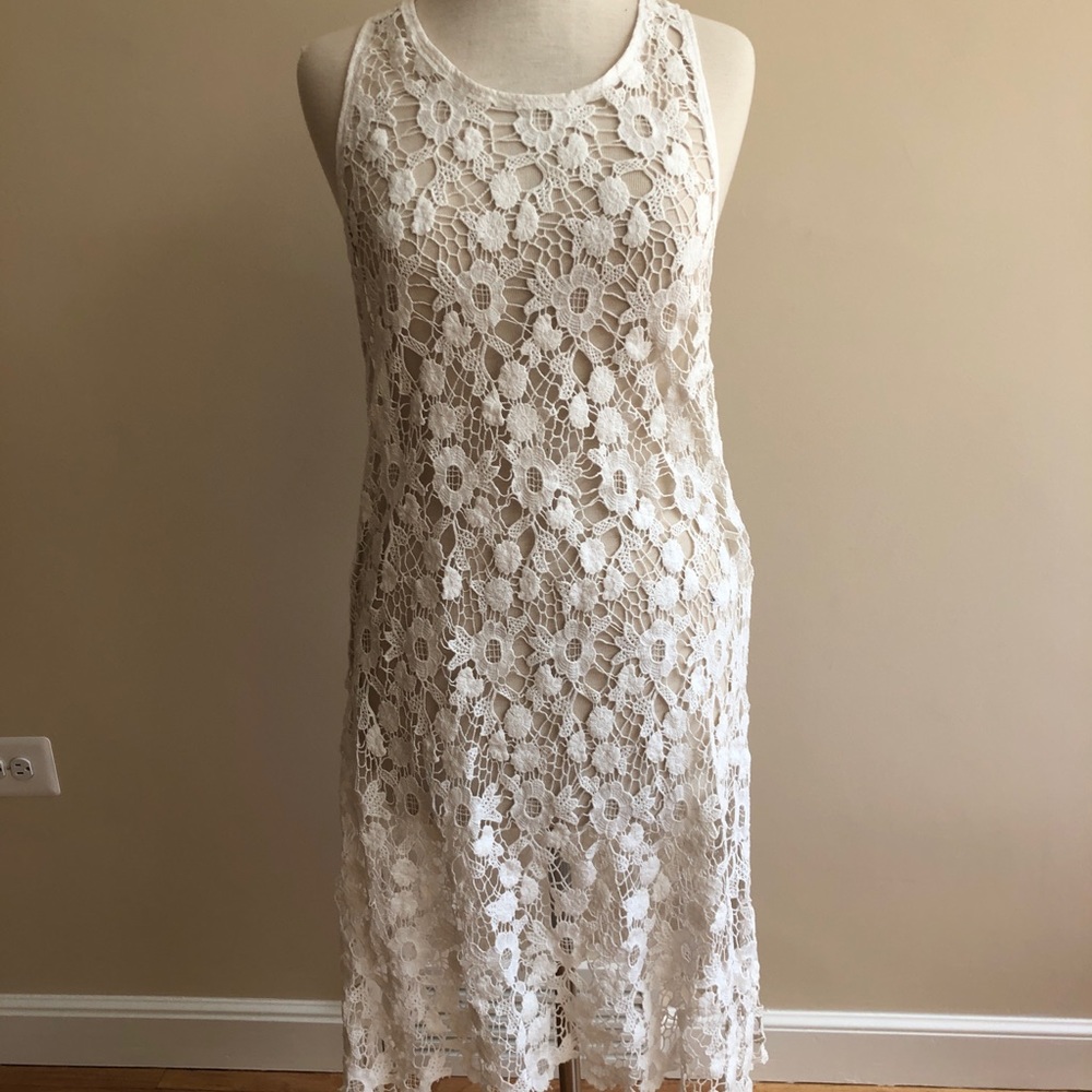 PEACHOO+KREJBERG crochet dress WHITE